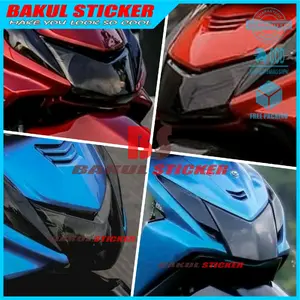 stiker skotlet headlamp hitam transparan gelap 80% sticker lampu motor mobil dark brown hitam gelap glossy Car