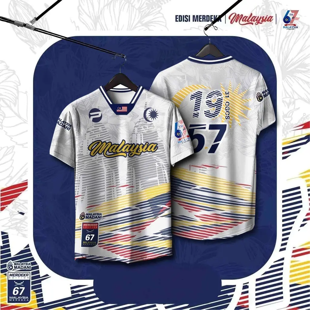 Malaysia 67 2024 (Shortsleeve) independent shirt Negaraku Malaysia edition summer Men Women t-shirt jersey