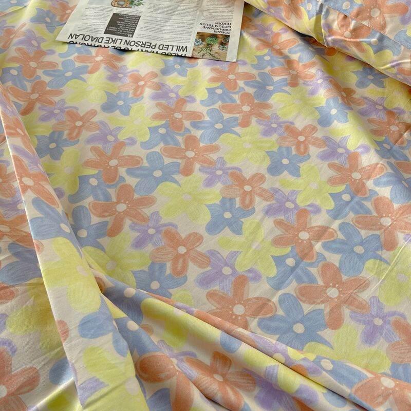 Product Introduction of Exported to UK Original Order 100% Pure Cotton Active Print Quilt Cover Four-Piece Set Single Double Duvet Cover Bed Sheets Pastoral Cotton 41