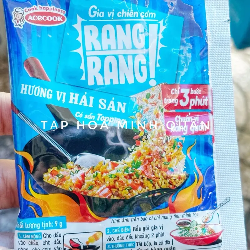 [ HỘP 6 GÓI ] GIA VỊ CHIÊN CƠM RANG RANG ( HƯƠNG VỊ HẢI SẢN - CÓ SẴN TOPPING) 1