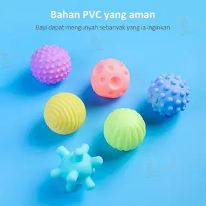 Mainan bola sensorik bayi silikon Multifungsi/  soft ball set BPA Free