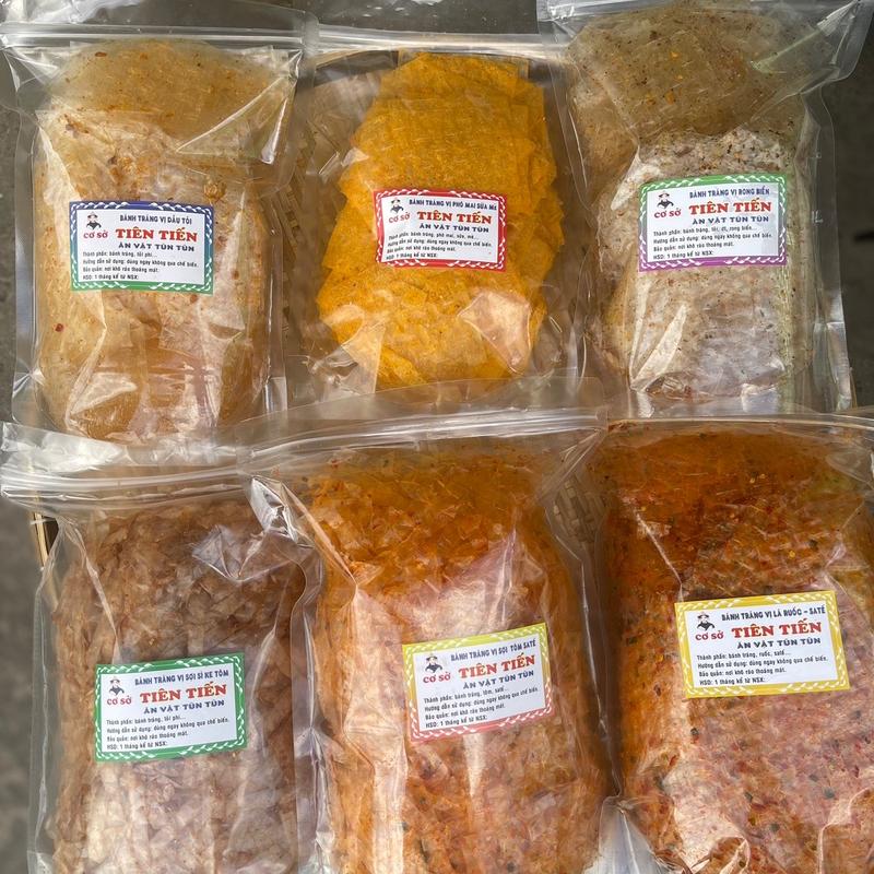 1,5ky bánh Tráng trộn 6 loại  trộn sợi tôm nhuyễn cây 250g , sợi  tôm sa tế  250g , phô mai mè , rong biển, lá  tỏi  mỗi loại  250g Cay Ăn Vặt