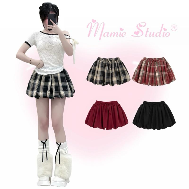 Chân váy bí Mamie studio, form phồng ngắn tôn dáng, có lót trong bảo hộ đủ màu xinh xắn