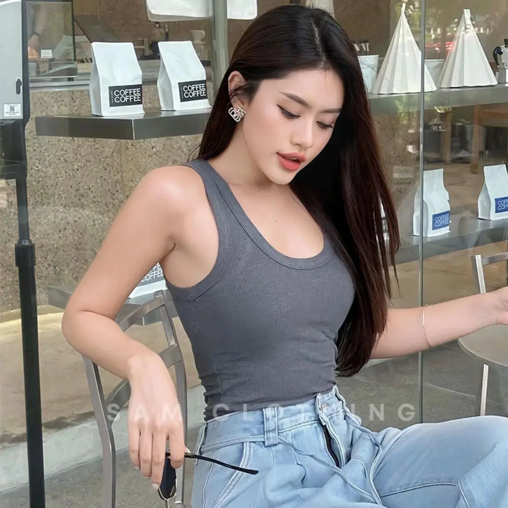 Áo Ba Lỗ nữ cottong không pha nilon min mát SAM COLOTHING Áo hai dây nữ bản to, áo tanktop phù hợp đi chơi-đi tập, phối đồ với váy cực xinh Women Voi