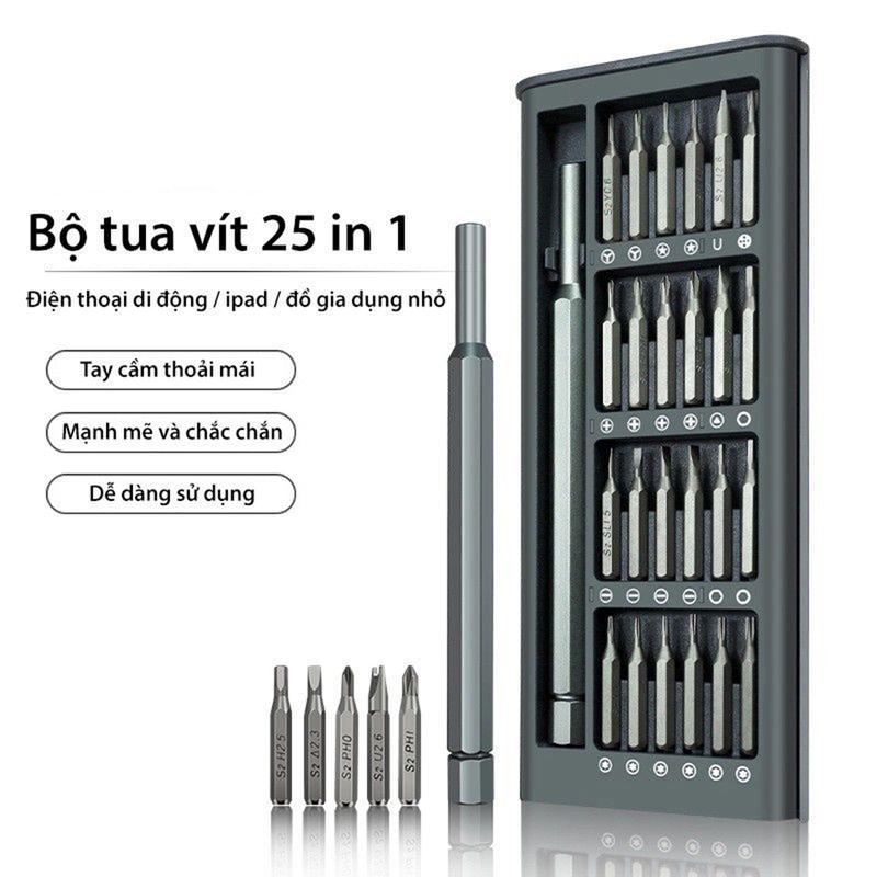 Bộ Tua Vít Đa Năng Mini 24 Đầu Nhỏ Sửa Điện Thoại, Mở Laptop, Mắt Kính, Đồng Hồ