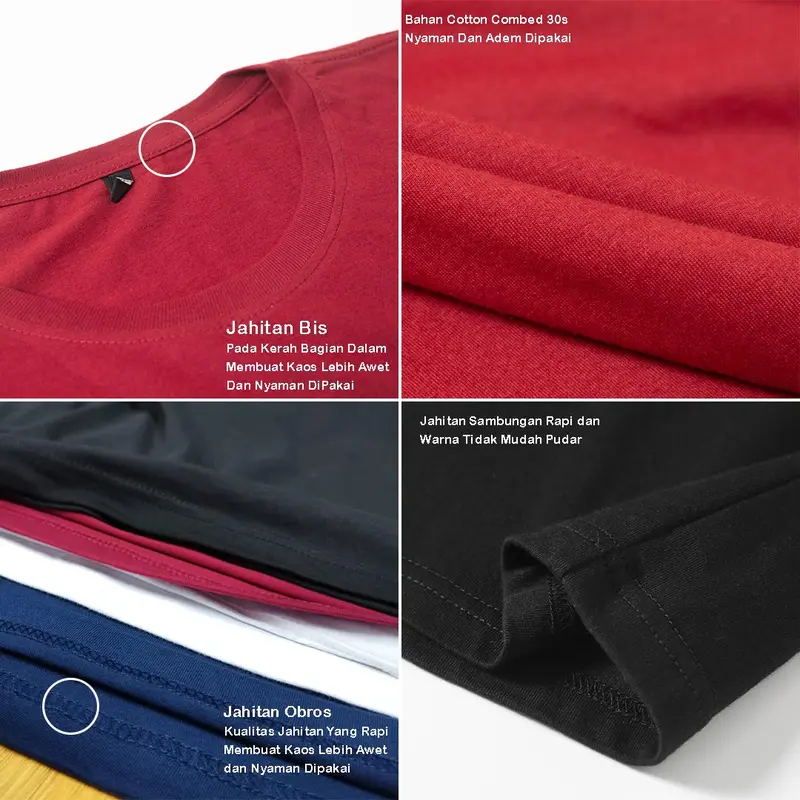 Kaos Polos Jumbo Big Size Oversize Pria xxl xxxl 4xl 5xl 6xl Lengan Pendek Cotton Combed 30s 1