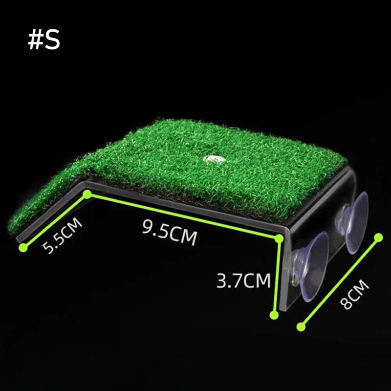 Product Introduction of Reptile Lawn Slope Turtle Basking Platform Turtles Resting Basking Platform Simulation Grass Turtle Ramp ForTank Reptile Habitat 8