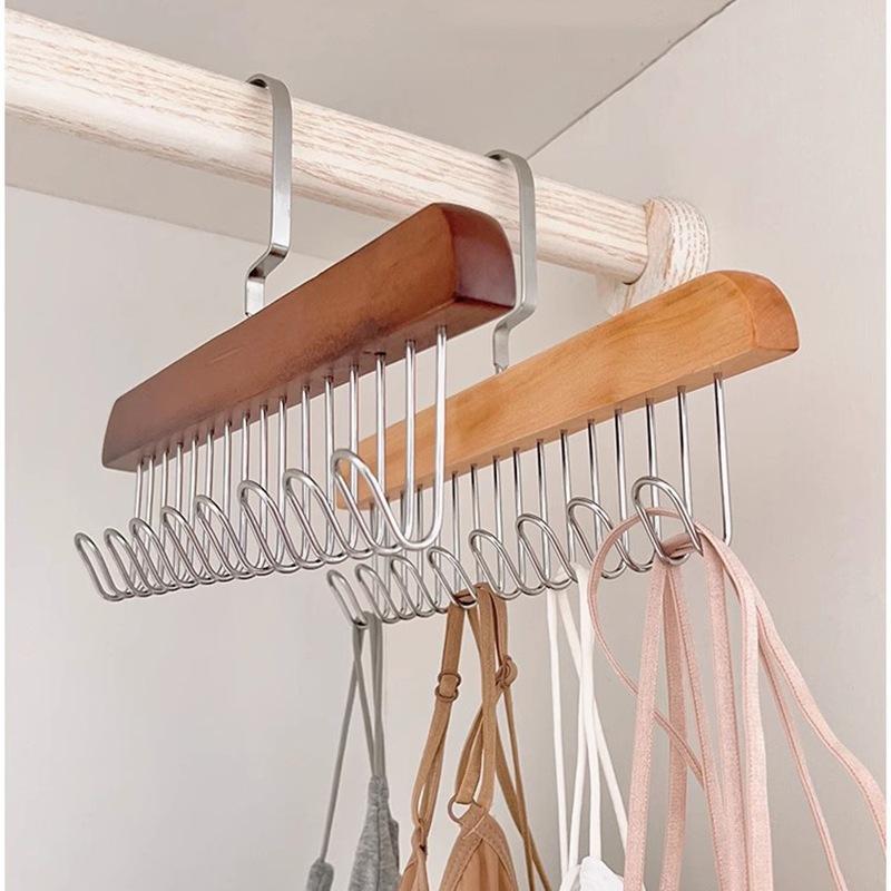 Móc Phơi Bằng Gỗ 8 nhánh Treo Đồ Đa Năng, Móc Gỗ Treo Đồ Lót , Cà Vạt , Dây Lưng Tiện Dụng 3