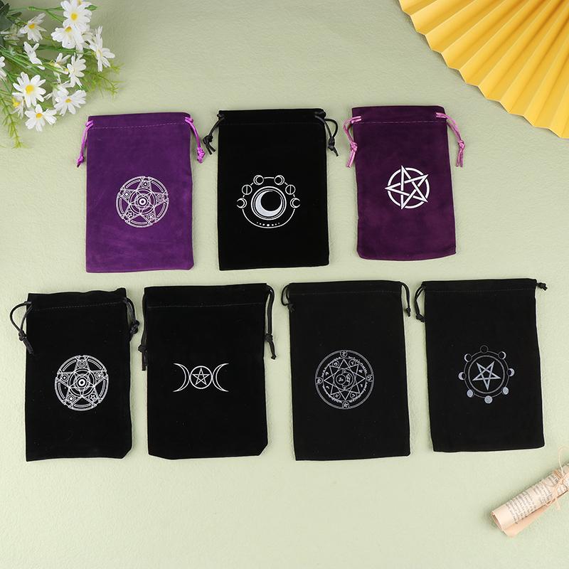 Product Introduction of [MMG]1Pc Velvet Tarots Oracle Cards Storage Bag Runes Constellation Witch Divination Accessories Jewelry  Bag Drawstring Pouch 15