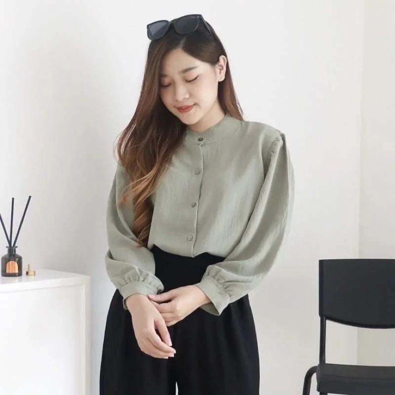 Product Introduction of [Lboss] reva blouse cringkle/atasan wanita kekinian/blouse wanita termurah paling trend kemeja viral 2