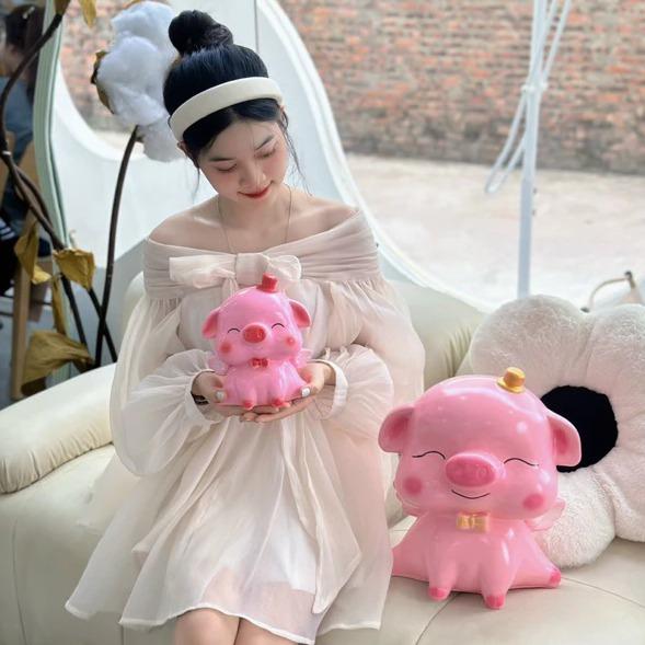  Heo đất thiên thần cánh tiên size TO | siêu xinh trang trí decor quà tặng đáng yêu ống tiết kiệm TIỆM HEO SODA 