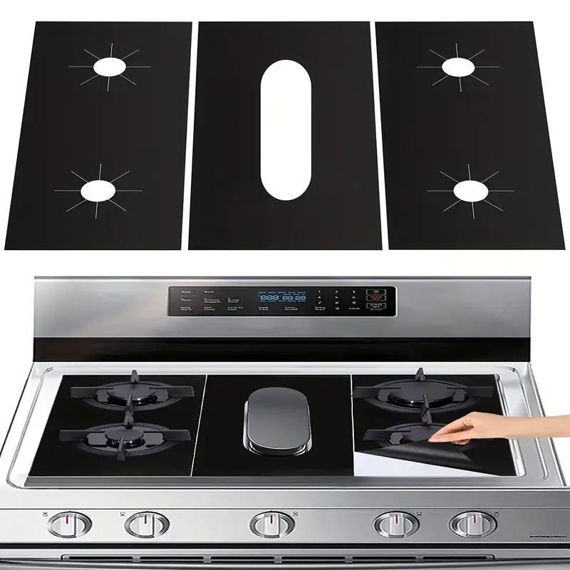Product Introduction of Reusable Stove Guard, 3 Counts/set Heat Resistant Non-stick Washable Stove Top Protector, Kitchen Utensils & Gadgets 0