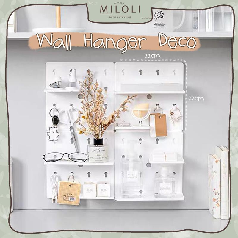 [MILOLI] 1Pc Wall Mount Deco Hanger Rack Aesthetic Desk Look Rak ...