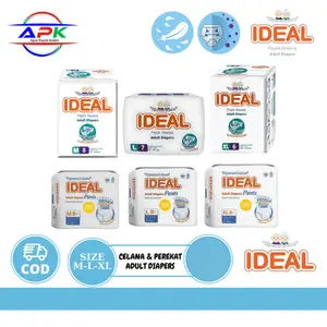 [POPOK DEWASA 1 BALL] IDEAL TIPE CELANA & PEREKAT [ M L XL ] | SENSI ADULT DIAPERS TAPE/PEREKAT [ S12 M10 L10 XL8 ] | LIVELY TIPE PEREKAT/TAPE [M8 L7 XL6]  APK