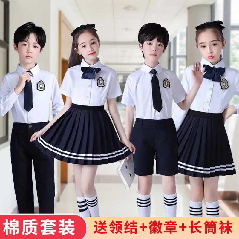 Children's Chorus Costume Primary and Secondary School Students Business Attire British Style Singing Recitation Racing Suit Boys and Girls Graduation Dress