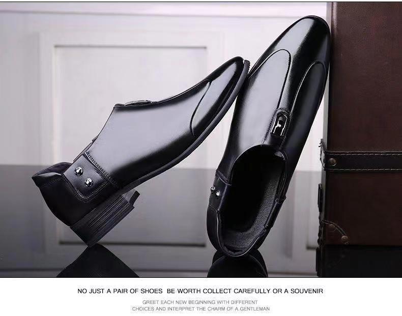 Product Introduction of Men'S Summer Leather Shoes New Genuine Leather Business Formal Wear Leather Shoes Trendy British-Style Wedding Versatile Casual Shoes 12