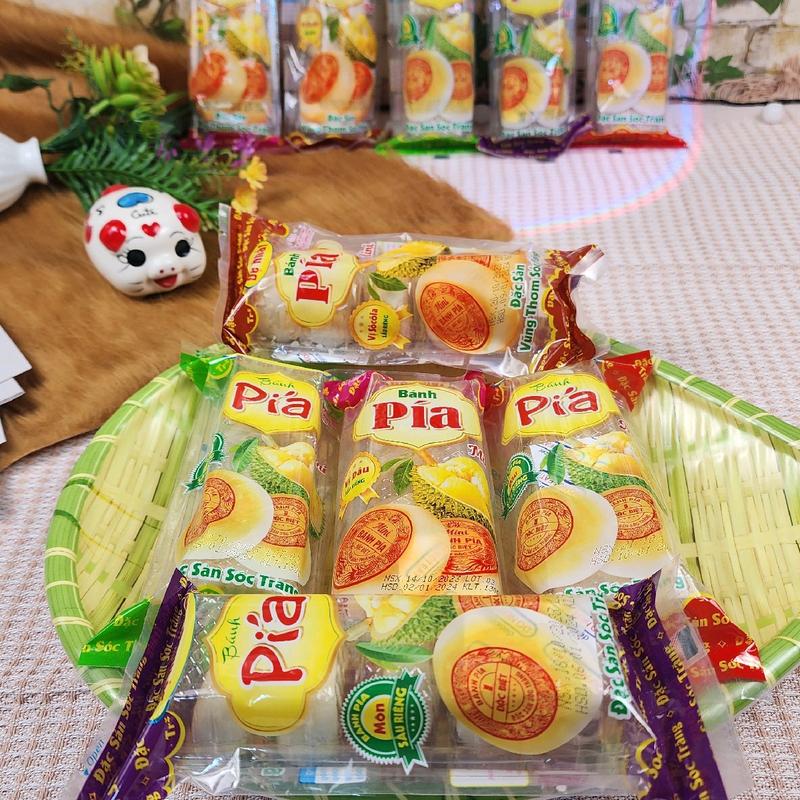 TẶNG BÁNH TRỨNG CHẢY Combo 10 túi bánh pía mini 3 vị Ăn Vặt Food gồm 50 bánh nhỏ Thức Ăn Snack