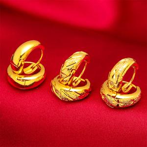 Anting-anting Gaya Korea, Anting-anting Stud, Reka Bentuk Langit Berbintang, Bahan Tembaga Bersalut Emas, Anting-anting Barang Kemas, Berat 3.23g