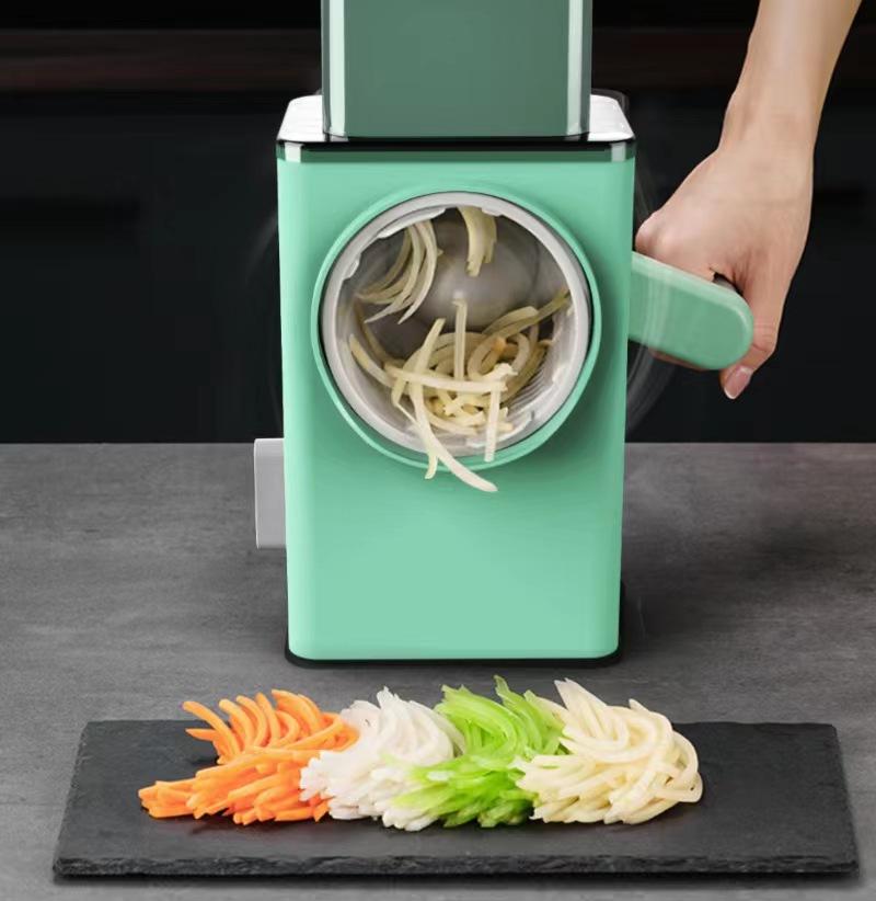 Product Introduction of Swirl Vegetable Cutter, Manual Food Chopper, Multi-functional Vegetable Slicer, Shredder & Grinder, Food-grade Material, Sturdy & Safe, Kitchenware for Home Use Utensils 4