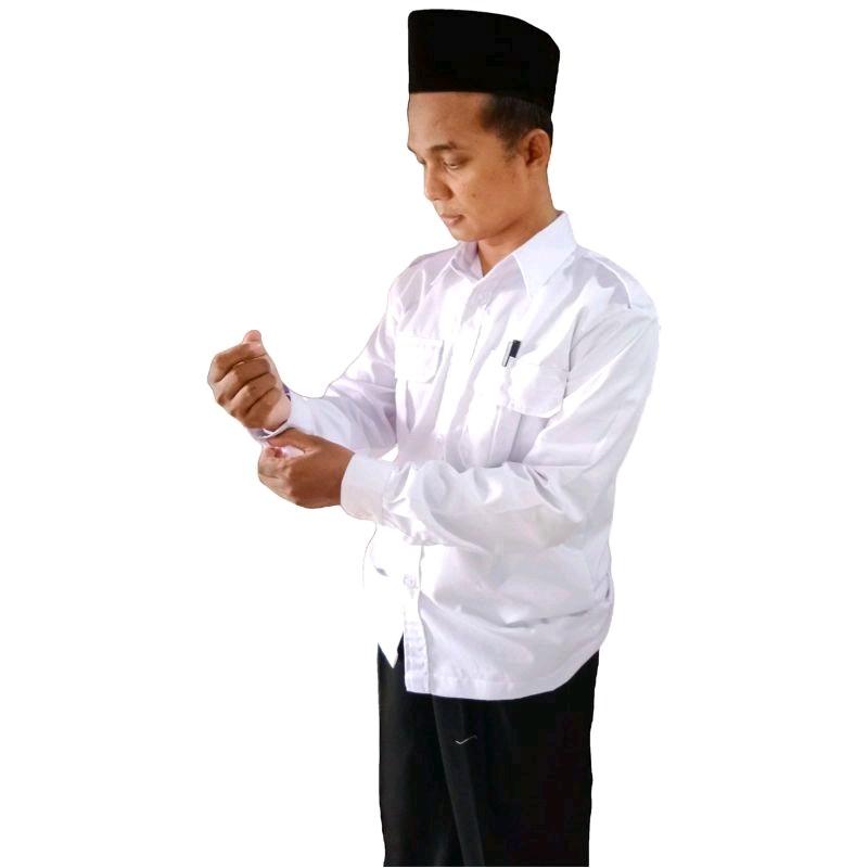 kemeja putih pria lengan panjang,Atasan PNS,seragam PDH Pegawai Negeri Sipil 3
