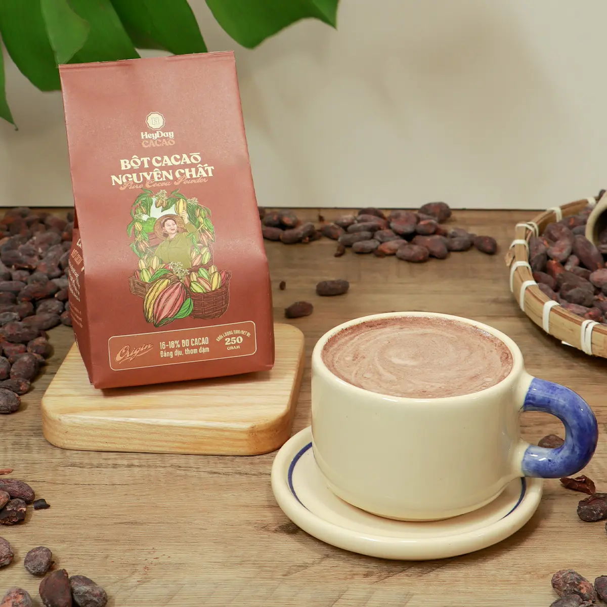 Bột cacao nguyên chất - Dòng Origin thượng hạng - Túi 250g