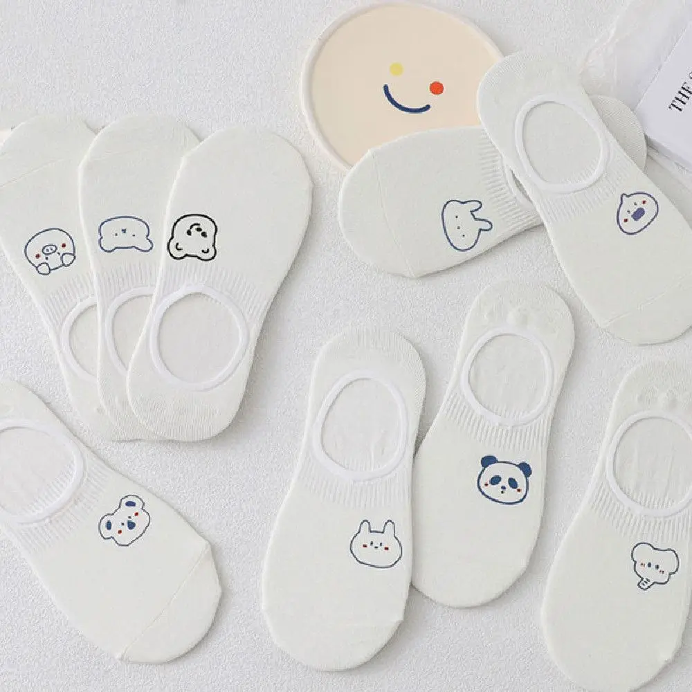Comorta Breathable Cotton White Non-slip Sock Socks Women's Socks Shallow Mouth Socks