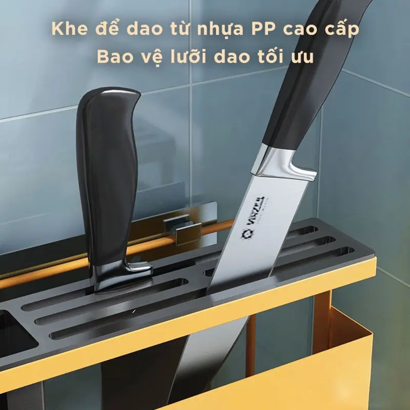 Kệ Để Dao Thớt Đa Năng Inox 304 Nhà Bếp Cao Cấp Dán Tường Kháng Khuẩn Đạt Chất Lượng Đức Treo Tường Kitchen 6