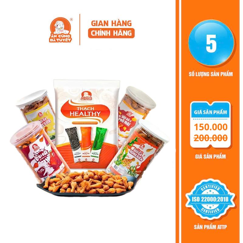 COMBO TỨ ĐẠI ĐÙI GÀ: gồm 1 hũ đùi gà rong biển + 1 hũ phô mai+ 1 hũ bơ sữa +1 hũ tê cay - ĂN CÙNG BÀ TUYẾT