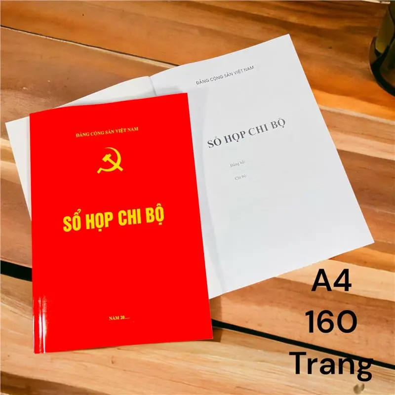 (stationery)  Sổ Họp Chi Bộ - Kích thước A4 - 160 Trang
