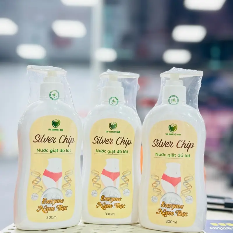 Nước giặt đồ lót Enzym Nano Bạc Silver Chíp Táo Xanh 300ml- giặt đồ, kháng khuẩn, làm sạch 4