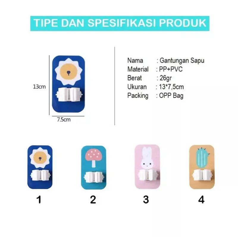MOP HOLDER GANTUNGAN SAPU PEL 1 SLOT - Murah dan Bagus 5