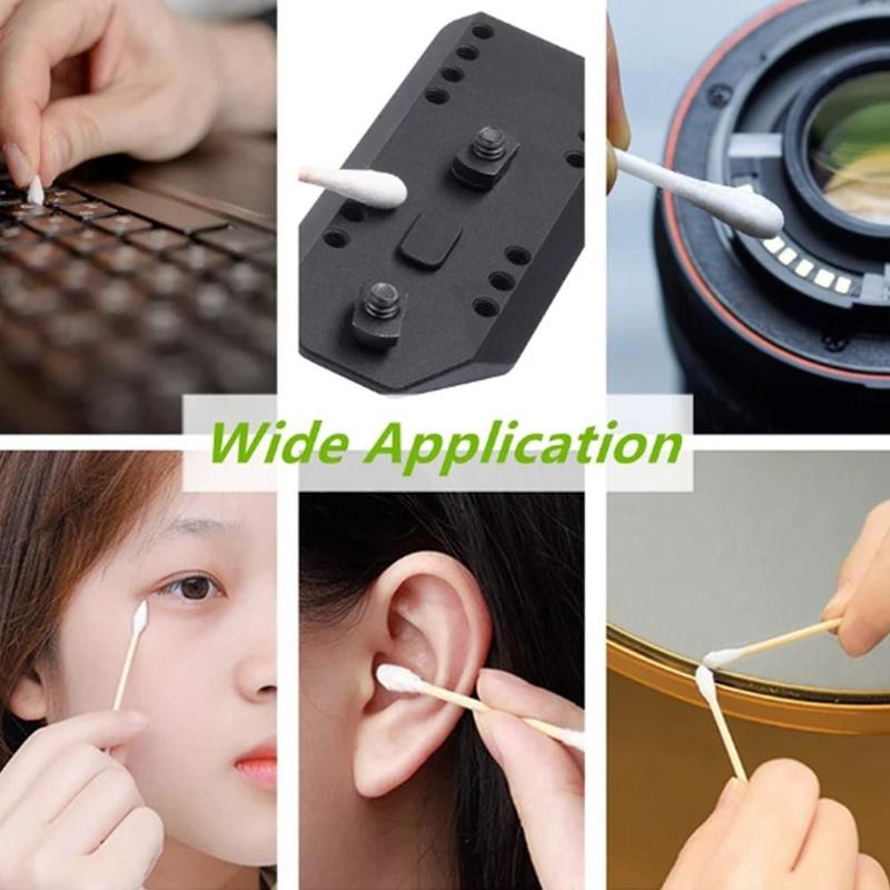 Portable Double Head Cotton Swab Wooden Wadded Sticks Multipurpose Cleaning Cotton Swabs Cosmetic Cotton Swabs Durable Makeup 4