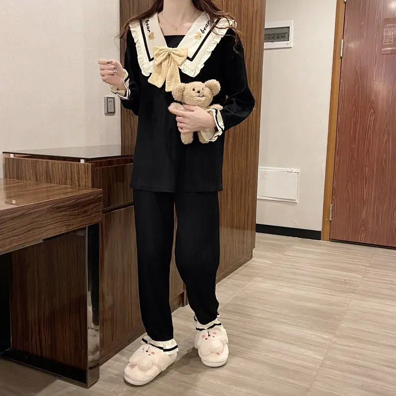 Dễ Thương Và Ngọt Ngào,  Áo Dài, Ngoại Cỡ, Thích Hợp Cho Mùa Xuân Và Mùa Thu, Bộ Đồ Mặc Nhà dobo ngan tay Top đồ  ngủ muji đồ  ngủ jem closet đồ  ngủ dây labubu đồ  ngủ len ruka  đồ forever đồ  ngủ ngựa vằn set  đồ hình bánh mì áo  choàng capybara 3
