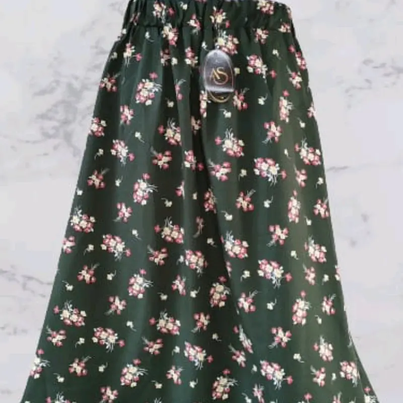Rok Korean Style Rok Midi Terbaru Bunga 6