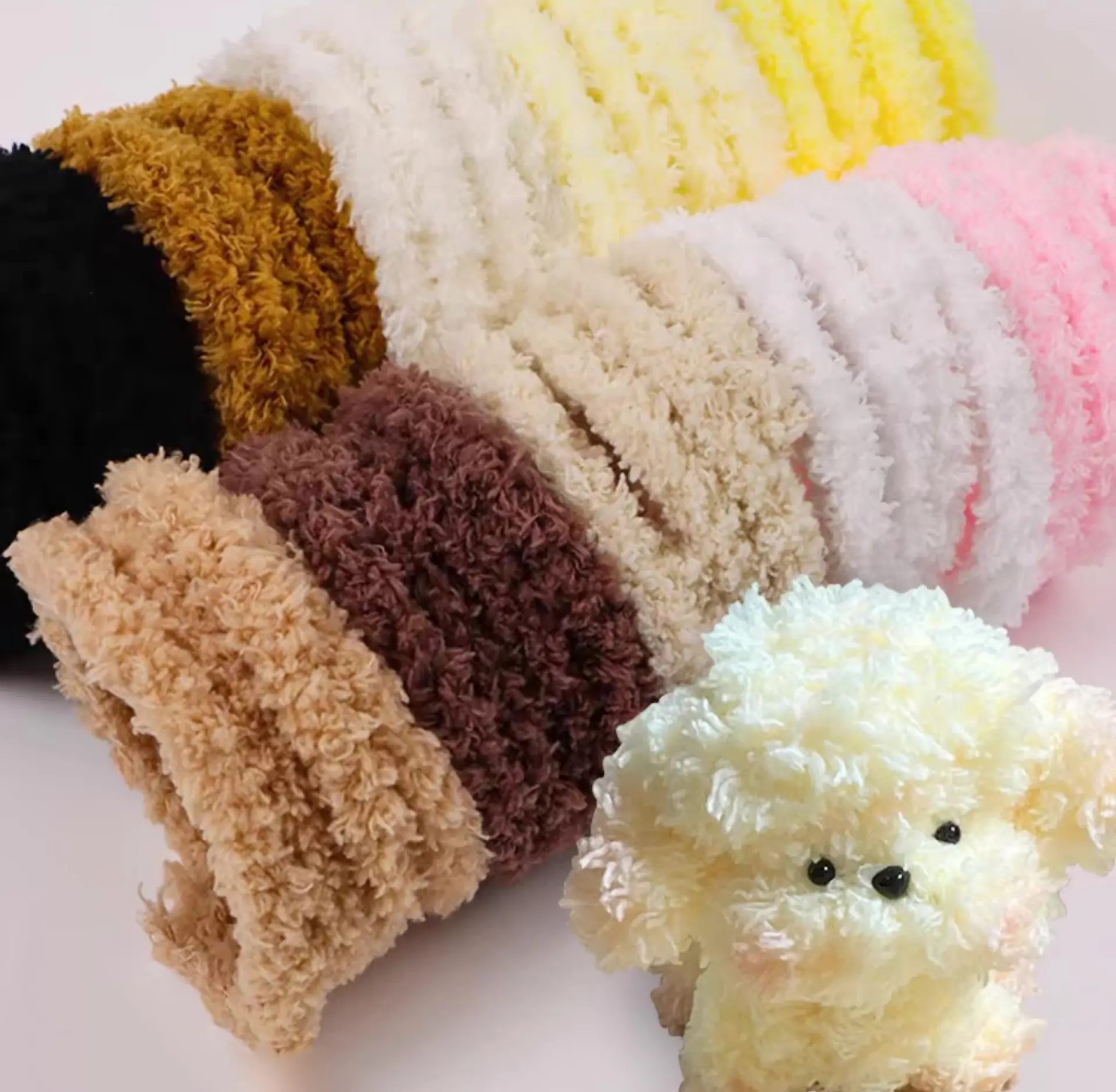 Kẽm len xù làm gấu bông làm hoa đồ handmade KNS03