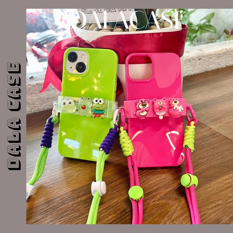  Ốp Lưng Basic + Kẹp Dây Dài Ốp Màu Xanh Và Hồng cho ip 7Plus 8Plus Xs XsMax,IP11 11Pro,11ProMax,IP12,12ProMax IP13 13ProMax 14ProMax 