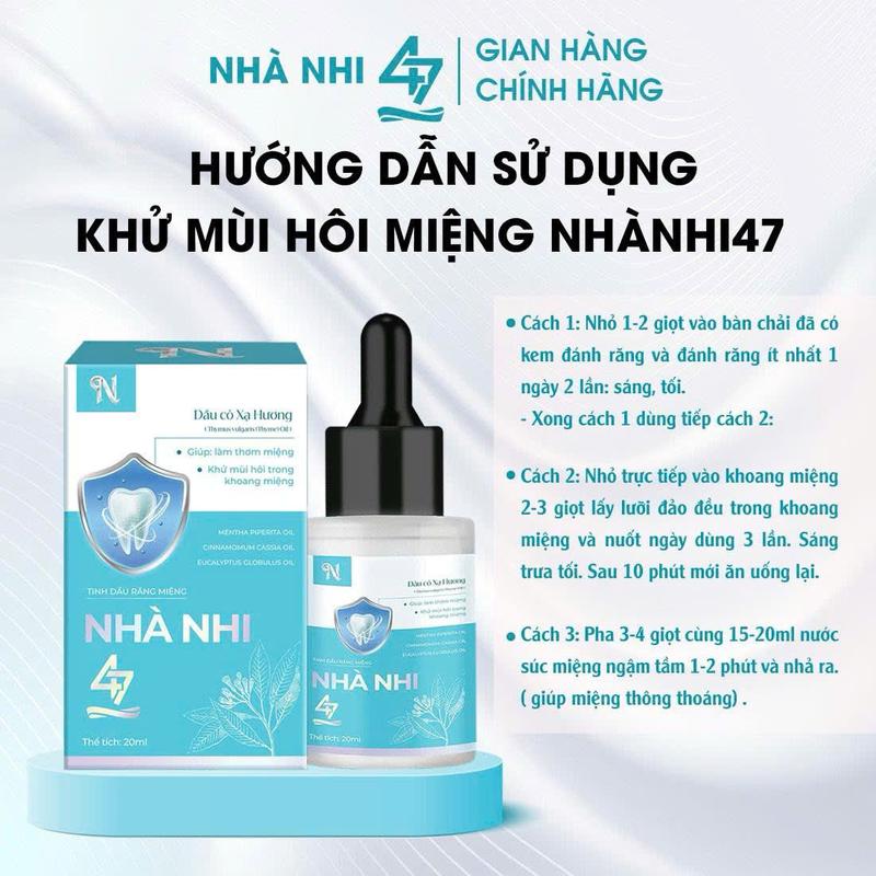 (Tặng TCNK) CHÍNH HÃNG (Chai 20ml) Serum Khử Mùi Hôi Miệng nhà Nhi 47 (Xịt Miệng) - Hàng Chính Hãng