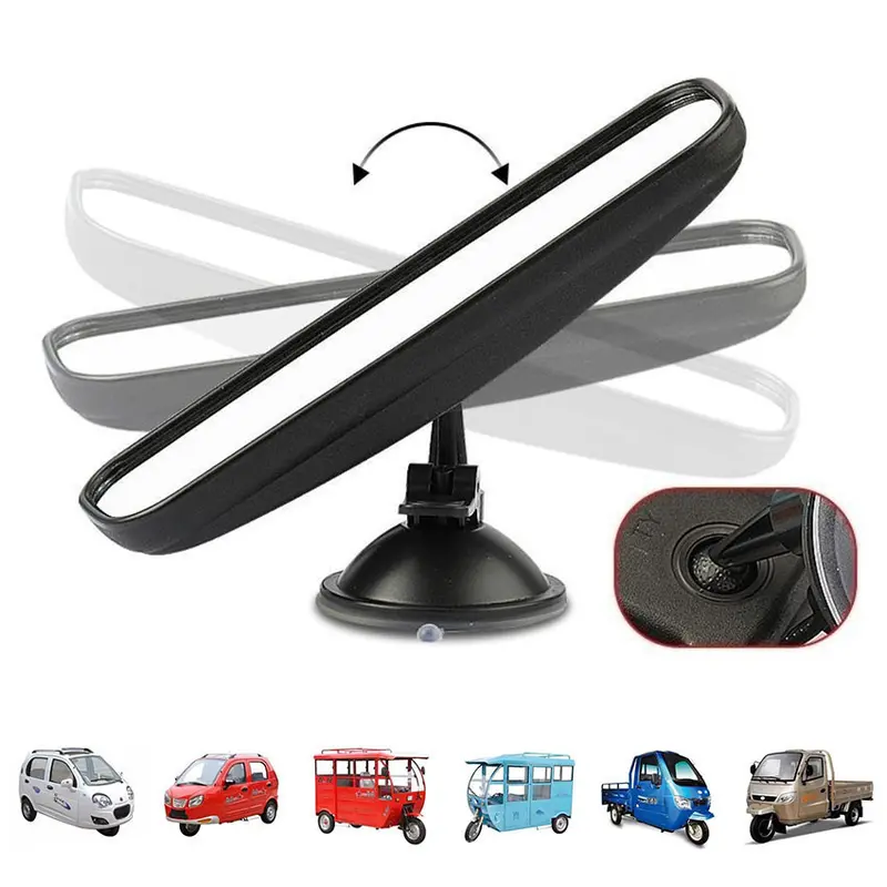 Universal Adjustable Suction Cup Interior Rear View Mirror Car Rear Mirror 360 Rotates Wide-angle 2