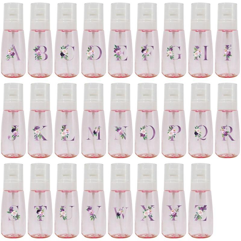 Cosmetic Water Bottle, 1 Count Portable Letter Print Spray Bottle, Fine Plastic Water Mist Spray Bottle for Skin Care, Hairstyle, Cleaning, Disinfection 0