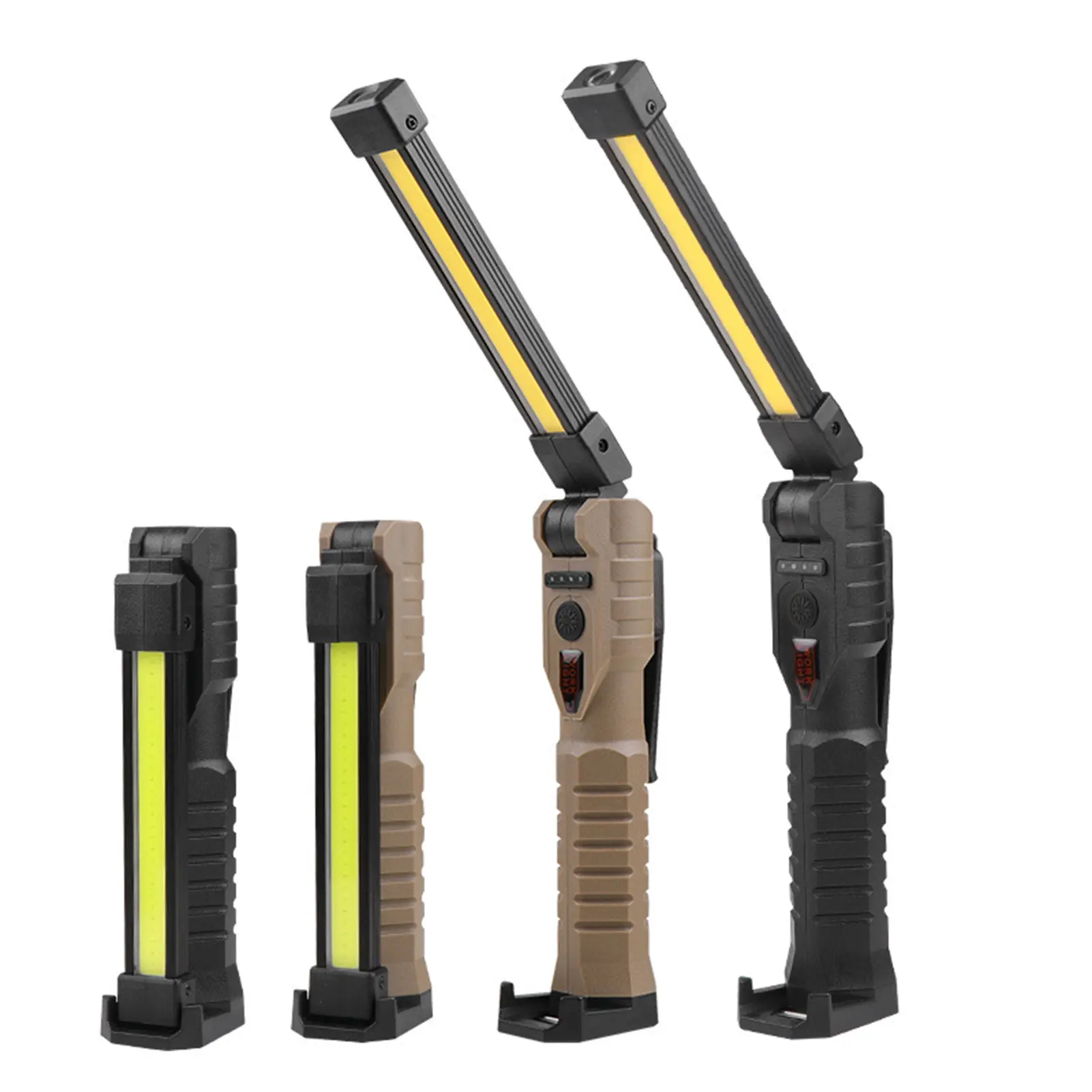 LED Work Light High Brightness IPX4 Waterproof Rechargeable with Hidden Hook Multiple Lighting Modes Magnetic LED Work Light Bar Cordless Flashlight Camping Accessories