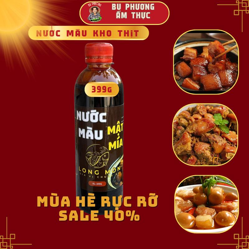 Nước Màu Mật Mía Chai 399G Thương Hiệu Bu Phương - Gia Vị Tạo Màu Tự Nhiên Cho Thực Phẩm