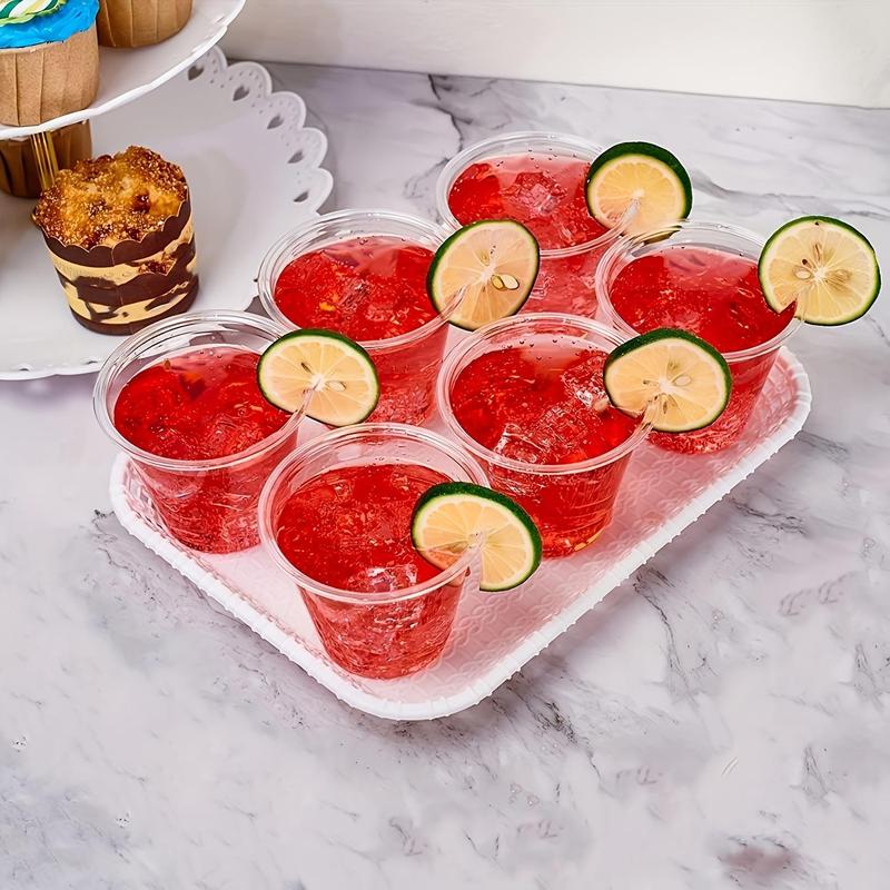 9oz Clear Plastic Parfait Cup with Dome Lid, 25pcs Disposable Dessert Cup with Lid, Disposable Tableware for Dips Snacks Fruit Yogurt Smoothie 5