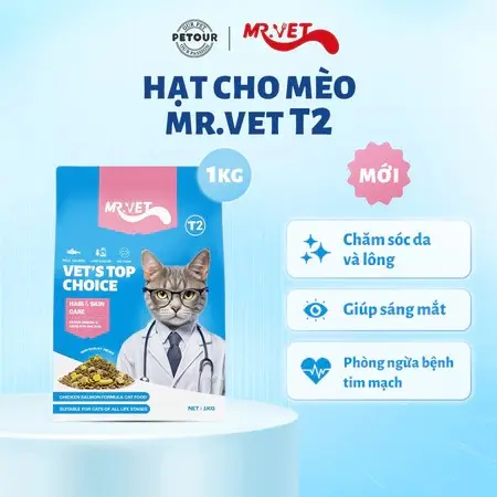 [1kg] Thức Ăn Hạt Cho Mèo MrVet - Hạt MrVet cho mèo mọi lứa tuổi 2