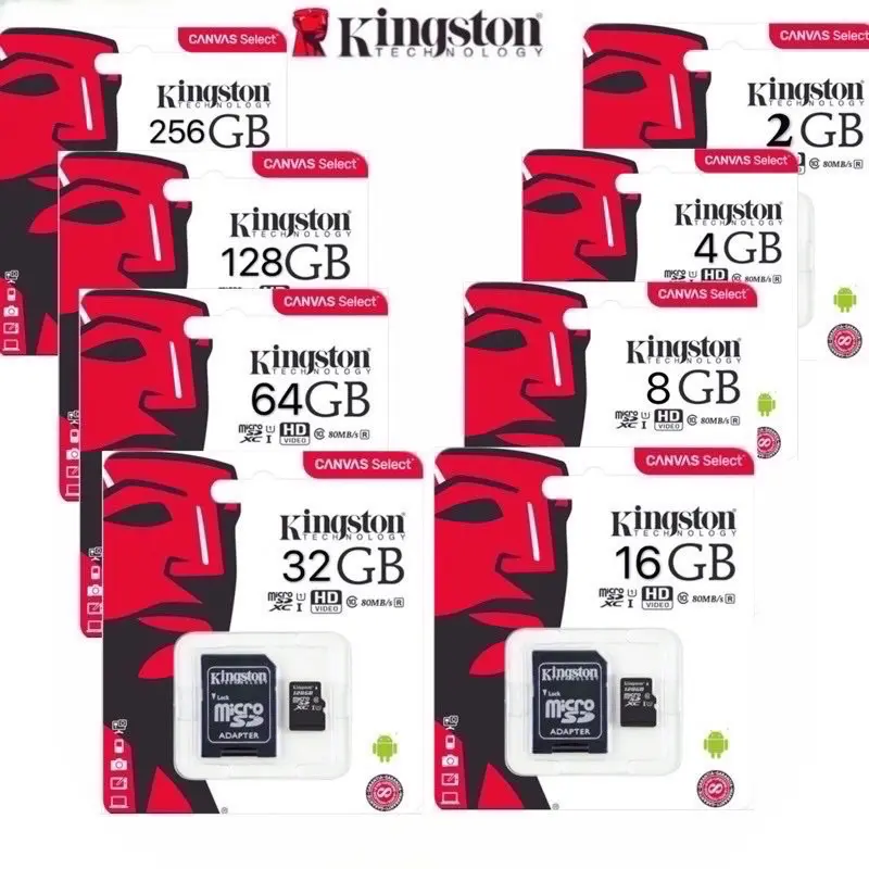 พร้อมส่งเมมโมรี่การ์ด Kingston Micro sd card Memory Card 2GB/4GB/8GB/16GB/32GB/64GB/128GB
