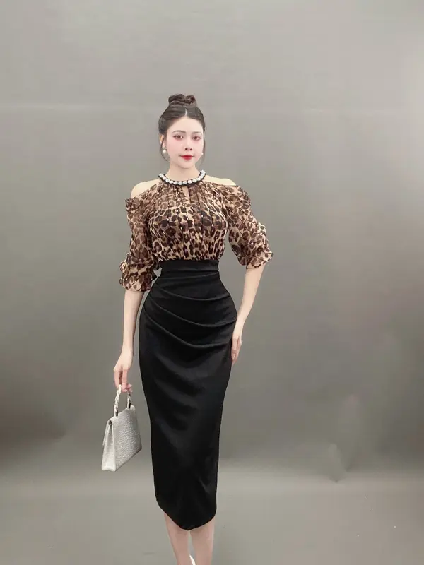 Đầm Váy Thiết Kế VQ Lady D20X Hoạ Tiết   Sang Chảnh Đi Chơi Và Đi Dự Tiệc Dress Women Voan Voi Nhung Sen Hoa Sen đáng yêu 4