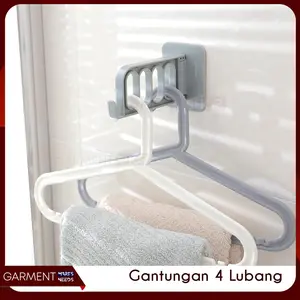 Gantungan Dinding Baju Lipat Putar Magic Hanger Tempel Tembok Kunci Gantung