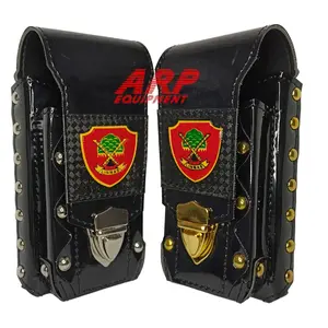 tempat hp pinggang linmas 2 slot sarung hp linmas terbaru Kulit PU Polos