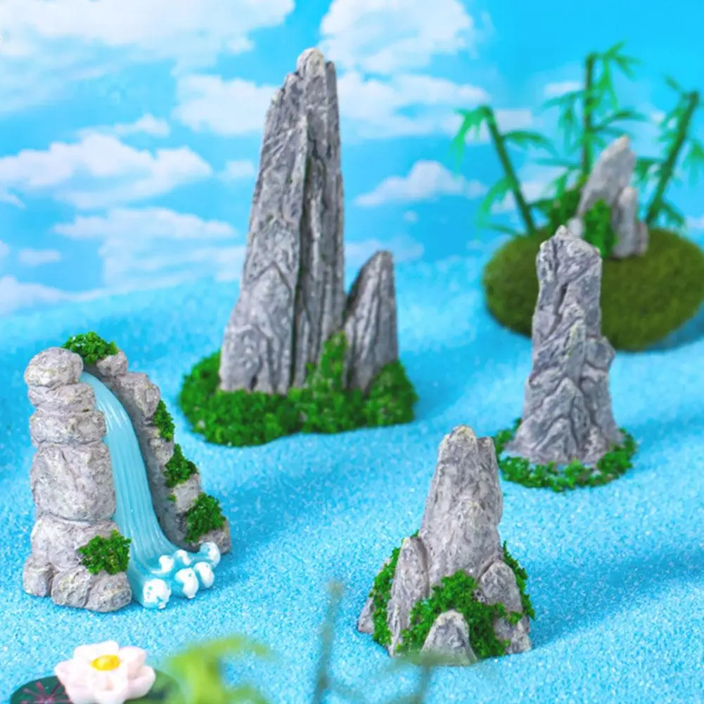 Aquarium Decoration Resin Fish Hiding Rockery Ornament Tank Decoration Deco Fish Fish Mountains A5F4