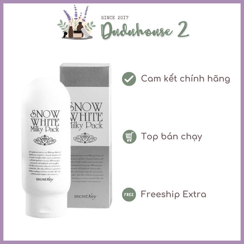 Kem Ủ Trắng Secret Key Snow White Milky Pack 200g