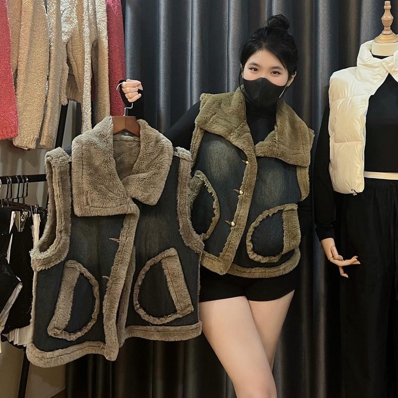 @gobystore Áo Gile bò mềm lót lông QChau